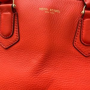 Henri Bendi bag orange tan sachel